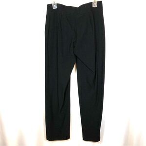 EILEEN FISHER Black Stretch Crepe Straight Leg Pull On Pants
